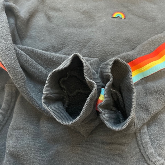 Spiritual Gangster Hoodie Sweatshirt Rainbow “May We All Be Happy And Free” Sz 6 - Picture 6 of 9